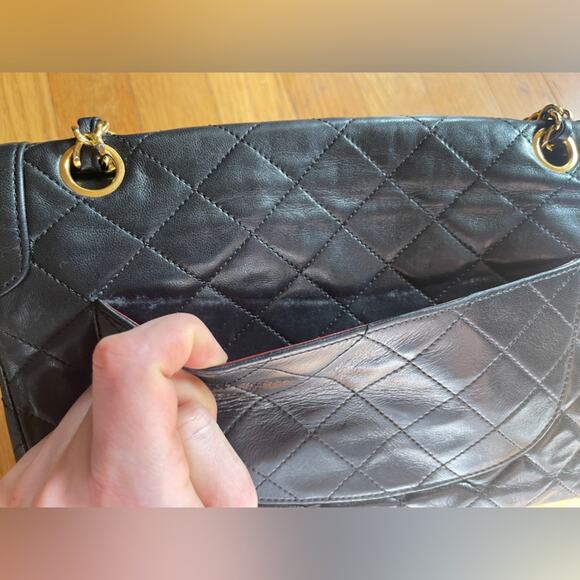 80s Vintage Chanel Lambskin Flap Bag - Picture 10 of 16